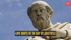 Love quote of the day by Aristotle: "Love is composed of a single soul inhabiting two bodies"