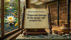 African proverb of the day: &ldquo;Tomorrow belongs to the people who prepare for...&rdquo; &mdash; what this simple saying really tells us about planning, discipline, and time