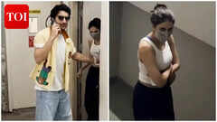 Ibrahim pushes Palak back as paps spot them after movie date