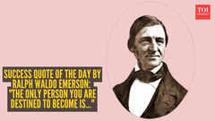 Success quote of the day by Ralph Waldo Emerson: "The only person you are destined to become is..."