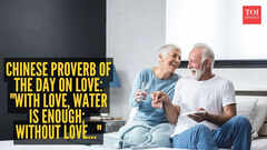 Chinese proverb of the day on love: "With love, water is enough; without love..."