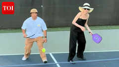 Angelina and Pax play Pickleball; Shiloh turns cheerleader - WATCH