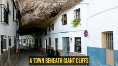 This town is built under massive cliffs and is becoming a must-visit destination