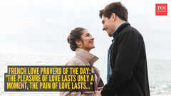 French love proverb of the day: "The pleasure of love lasts only a moment, the pain of love lasts..."