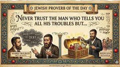 Jewish proverb of the day: &ldquo;Never trust the man who tells you all his troubles but&hellip;&rdquo;