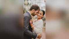 Ushna Shah dons white sari for Walima