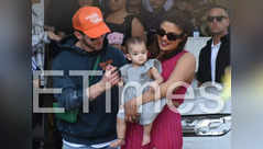 Priyanka with Nick, Malti at the airport