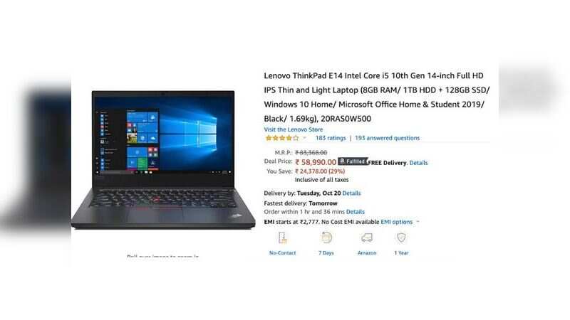 Amazon Sale Top Deals On Laptops From Dell Lenovo Hp And Others With Up To Rs 25 900 Discount Gadgets Now