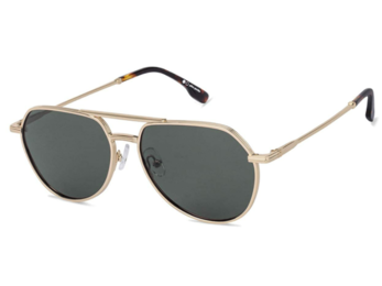 John Jacobs Gold Brown Full Rim Aviator Branded Polarized  100 UV Protected Premium Sunglasses For Men  Women Large - JJ S11123-Pack of 1