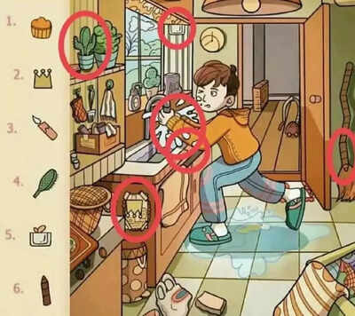Optical illusion: Only the sharpest minds can spot the 6 hidden objects in  this picture - The Times of India