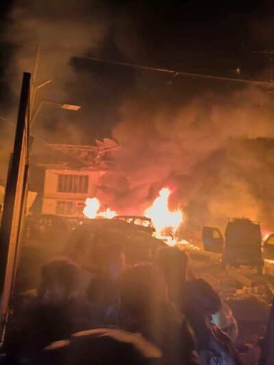 9 dead in J&K blast: CCTV shows moment 'white-collar' module explosives exploded inside Nowgam police station; chilling video shows impact | Srinagar News - The Times of India