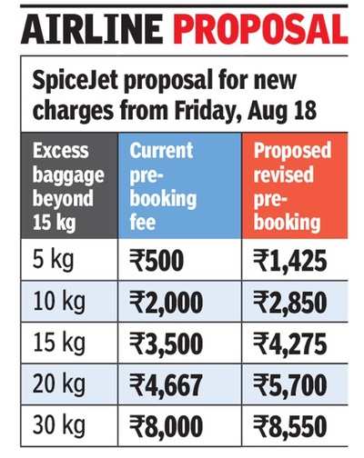 Spicejet extra store baggage charges