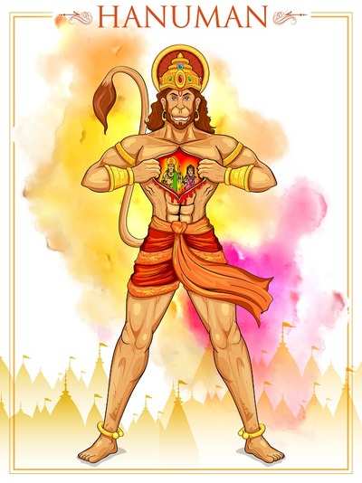 Prof. Satyanand Tyagi on LinkedIn: Beautiful Art of Lord Hanuman Ji  (Bajrang Bali) made by cute boy..How you… | 814 comments