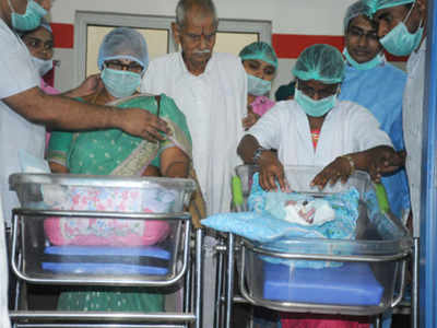 At 74, Guntur woman delivers twins: Once cursed, she is now the happiest mother in the world | Vijayawada News - Times of India