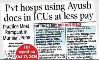 Spot checks started to deter hospitals deploying Ayush docs