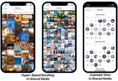 Hyper-Speed Scrolling and Calendar View for Shared Media, Join Requests,  Global Chat Themes on iOS and More
