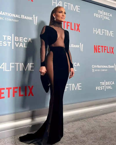 Jennifer Lopez stuns in a Tom Ford dress at the premiere of her documentary  - Times of India